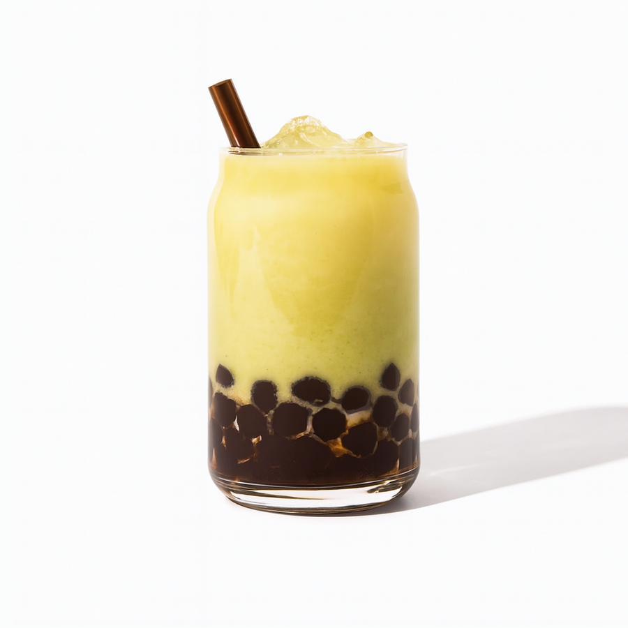 Strawberry Matcha Boba tea