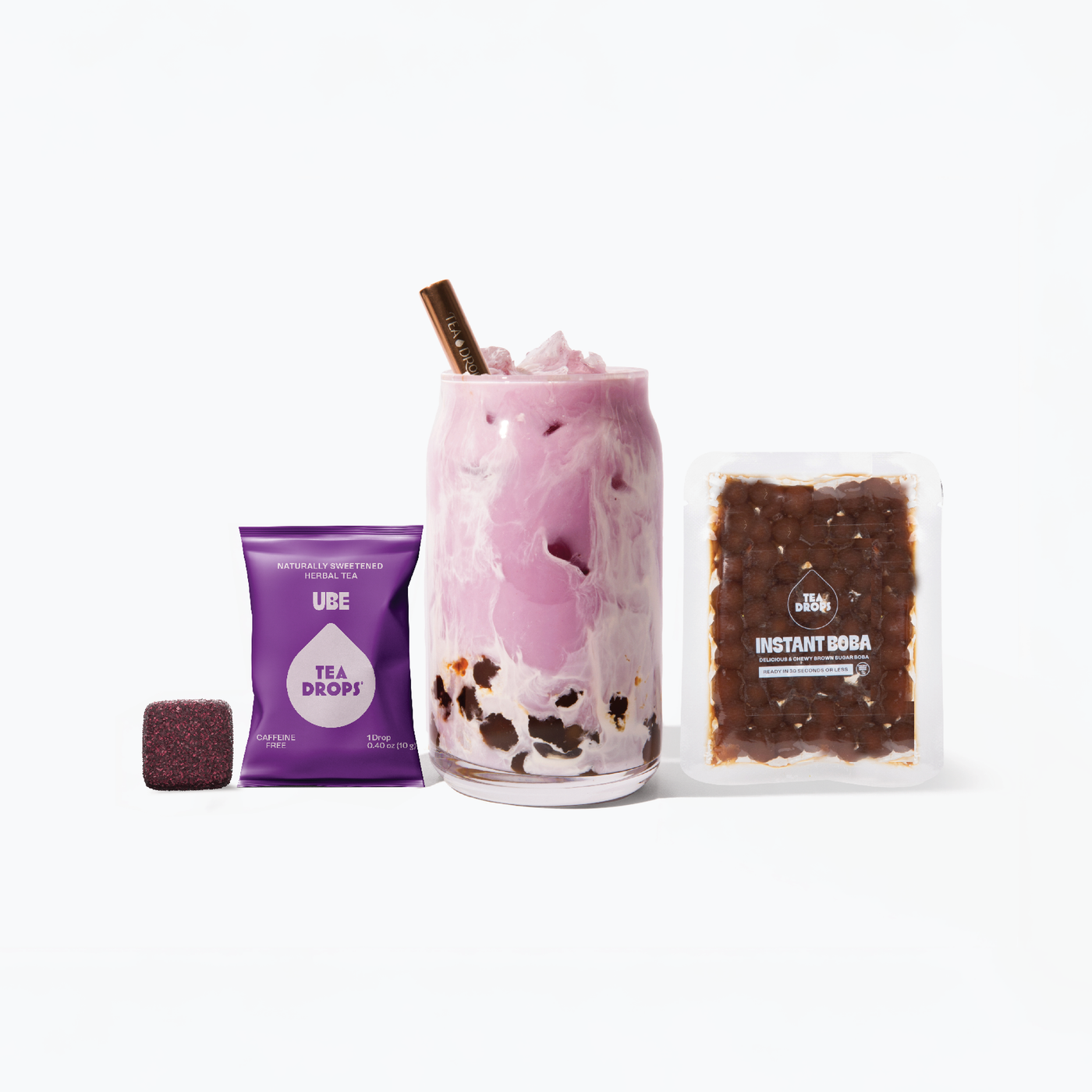 Ube boba tea