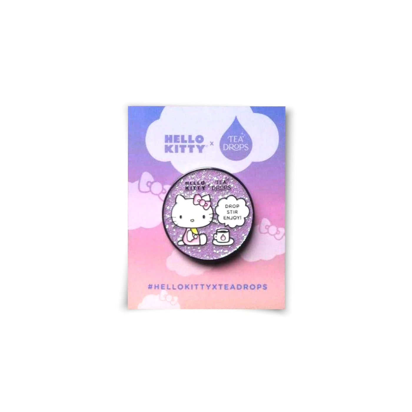 Tea Drops x Hello Kitty: Limited Edition Enamel Pins - Pin 3 - Purple Glitter