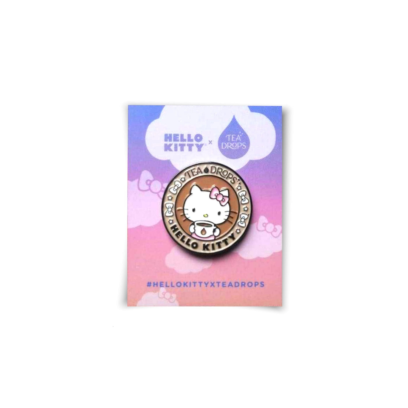 Tea Drops x Hello Kitty: Limited Edition Enamel Pins - Pin 4 - Tan Circle